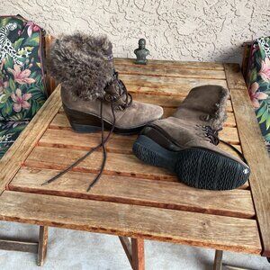 AQUATALIA leather boots, 8.5, winter warm booties,Made in Italy size 39